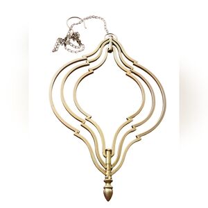 Vintage Boho Gold Tone Metal 3 Pc Nested Frame Hanging Sculptural Design Decor